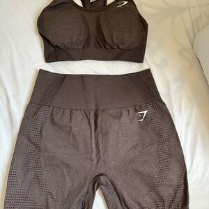 Gymshark Chocolate Seamless Activewear Set